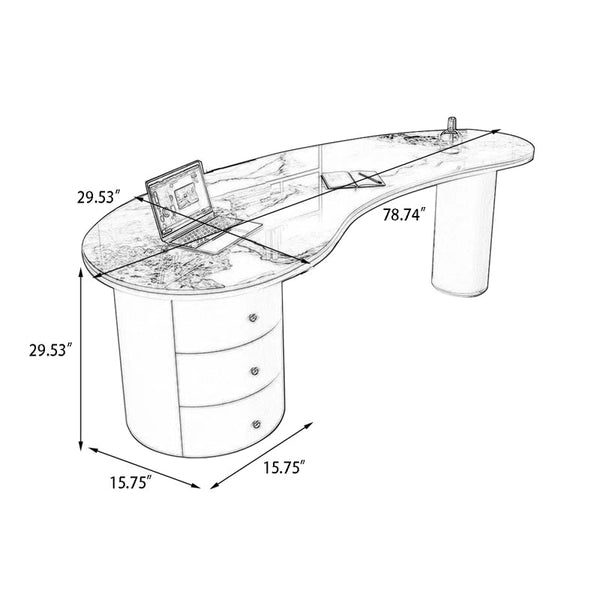 Fenzo® Executive Luxe Office Table - Fenzo.pk